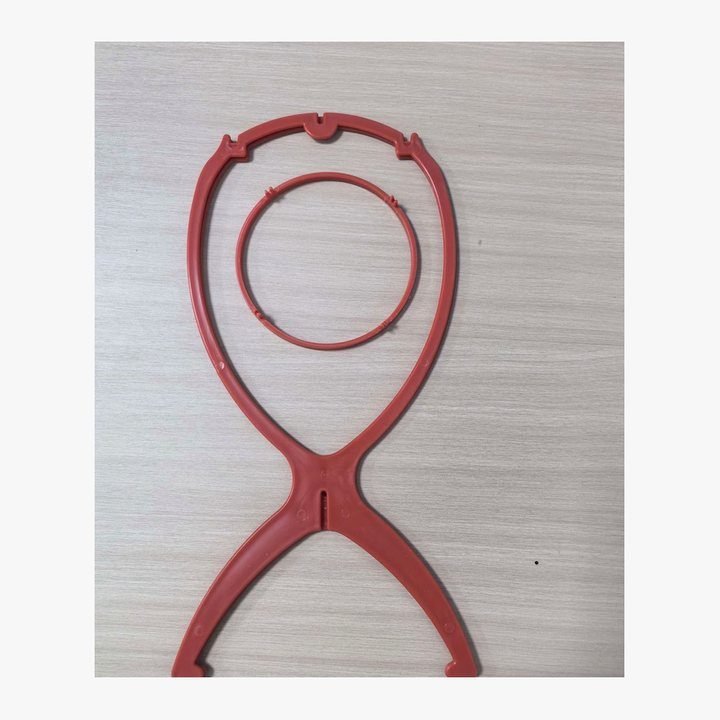 Foldable Wig Stand — Red